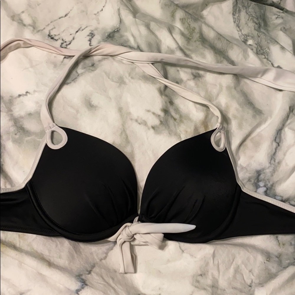 Black and white Victoria secret swim top